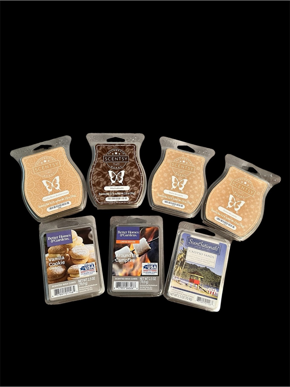 Scentsy Wax Cubes Melt Assortment, etc - lot of 7 new packs